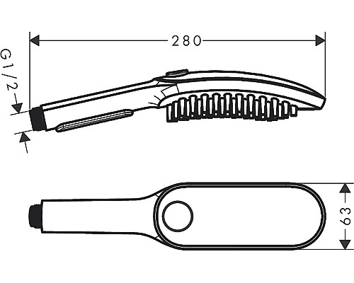 Ручной душ Hansgrohe DogShower 26640670 для собак Черный