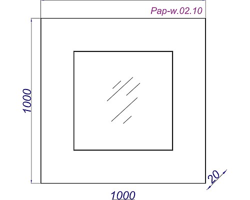 Зеркало Clarberg Papyrus Wood 100 Pap-w.02.10/LIGHT Светлое дерево