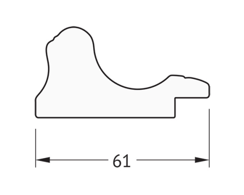 Зеркало Evoform Definite 134х74 BY 1103 в багетной раме - Золотой акведук 61 мм