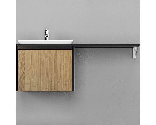 Тумба под раковину Velvex Klaufs 56 tpKLA.56.50.1Y-617.217 подвесная Шатанэ Черная