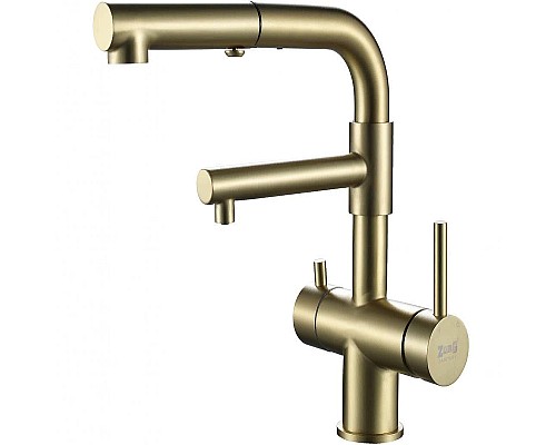 Смеситель для кухни ZorG Inox SZR-3216 BRONZE Бронза