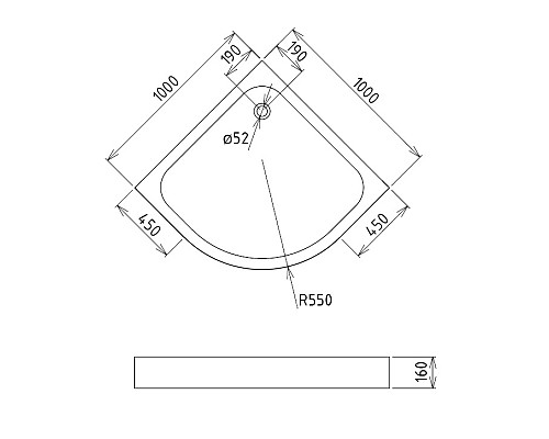 Душевой поддон Gemy ST08T