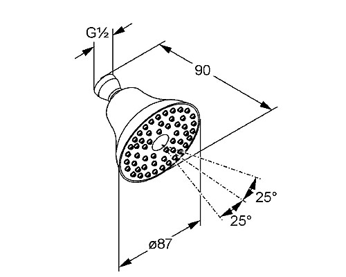 Верхний душ Kludi Freshline 6219105-00 Хром