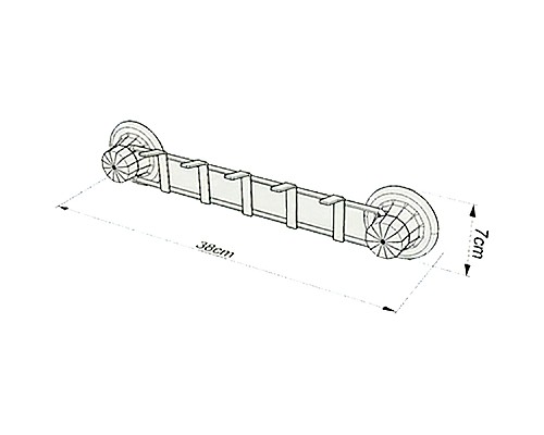 Вешалка для полотенец Tekno-tel DM281 Хром
