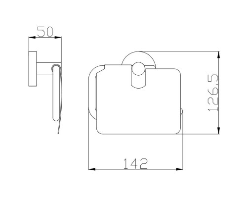 Держатель туалетной бумаги Rav Slezak Colorado COA0400 с крышкой Хром