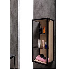 Пенал Armadi Art Loft низкий light wood, полки стекло
