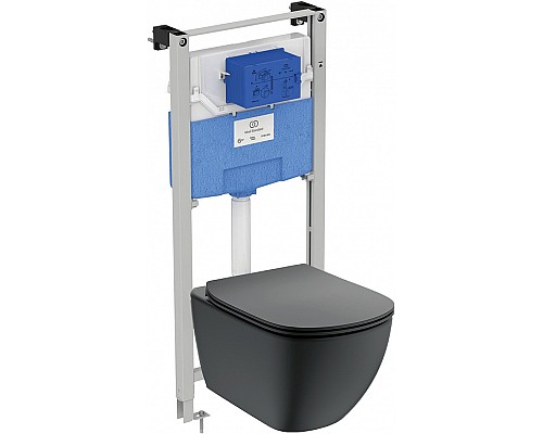 Комплект унитаза с инсталляцией Ideal Standard Tesi T3868V3 с сиденьем Микролифт