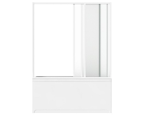 Шторка на ванну Bas Рио 105 ШТ00049 профиль Белый пластик прозрачный