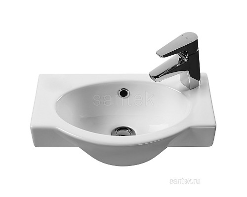 Полукруглая раковина Santek Форум 45 1WH110545 отверстие под смеситель справа Полукруглая раковина Santek Форум 45 1WH110545 отверстие под смеситель справа