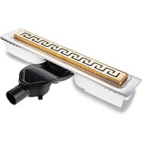 Душевой лоток BERGES В1 Antik 700 золото глянец боковой