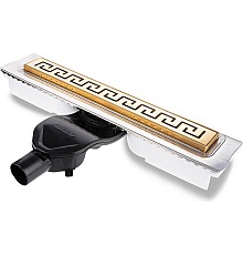 Душевой лоток BERGES В1 Antik 700 золото глянец боковой