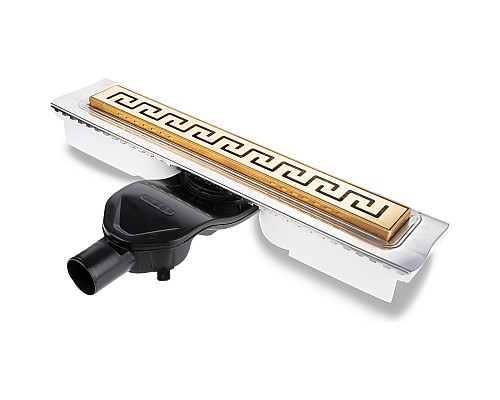 Душевой лоток BERGES В1 Antik 700 золото глянец боковой