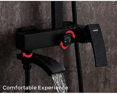 Душевая система Gappo G07-6 G2407-6 Черная матовая