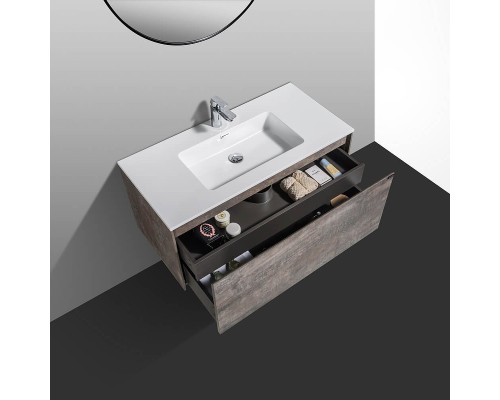 Комплект мебели для ванной Black&White Universe 905U800 подвесной Темно-серый