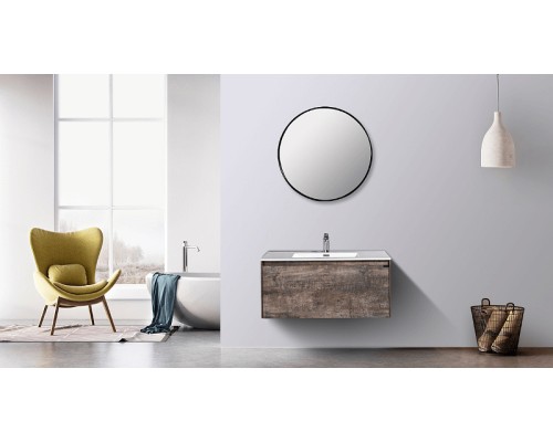 Комплект мебели для ванной Black&White Universe 905U800 подвесной Темно-серый