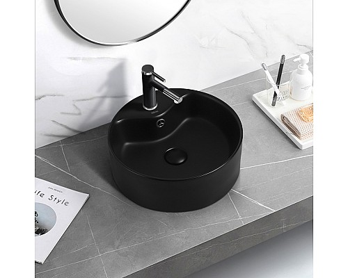 Раковина накладная ABBER Bequem AC2104MB черная матовая