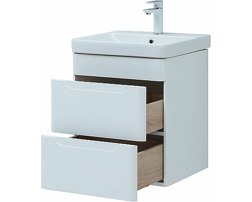 Тумба под раковину Aquanet София 50 274171 подвесная Белый глянец