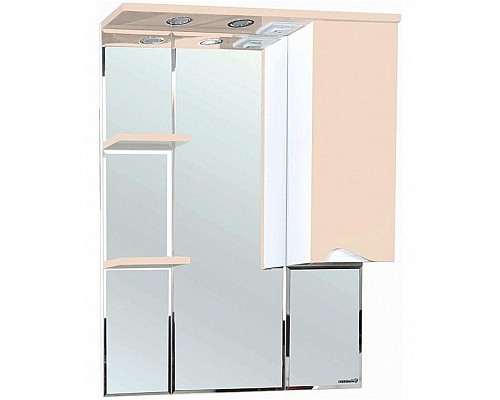 Зеркало со шкафом Bellezza Эйфория 80 R 4619113001079 с подсветкой Бежевое