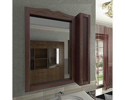 Зеркало со шкафом Orange Classic 85 Орех