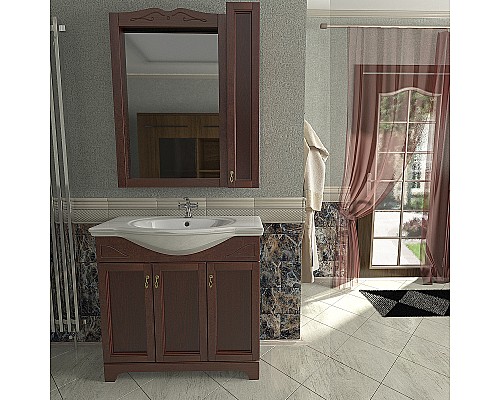 Зеркало со шкафом Orange Classic 85 Орех