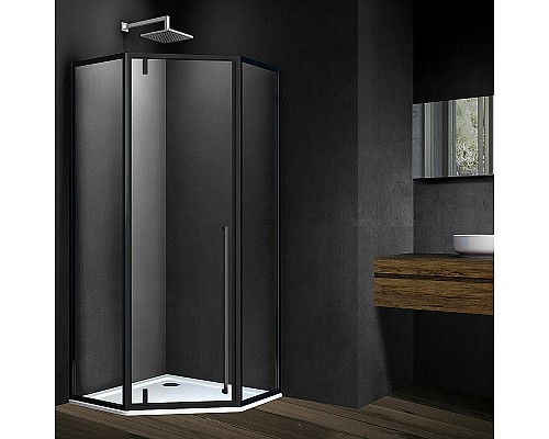 Душевой уголок Vincea Penta 90x90 VSP-3P900CLB профиль Черный стекло прозрачное
