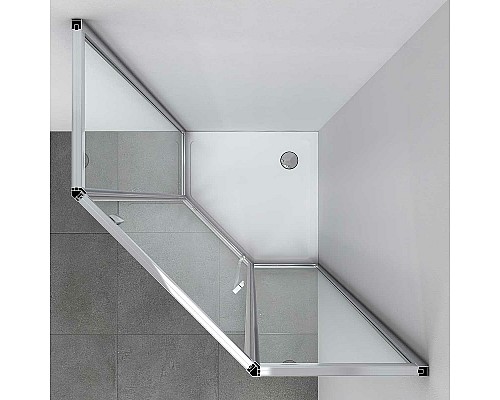 Душевой уголок Vincea Penta 90x90 VSP-3P900CLB профиль Черный стекло прозрачное