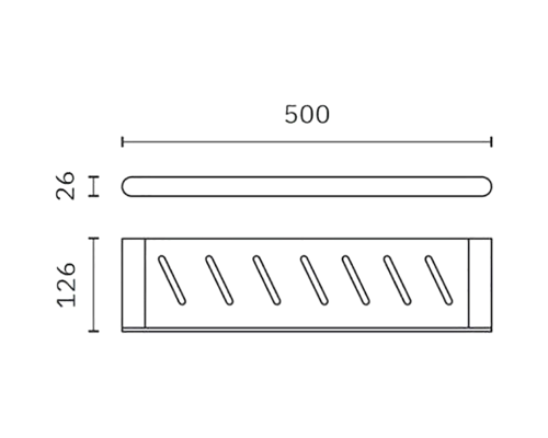 Металлическая полка Nofer Capri 16226.N Черный матовый