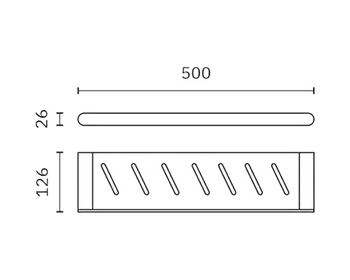 Металлическая полка Nofer Capri 16226.N Черный матовый