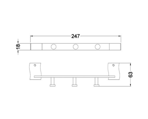 Крючок для полотенец Schein Swing 321*3B2 Хром