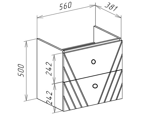 Тумба под раковину Bellezza Альба 60 4631709110019 подвесная Белая