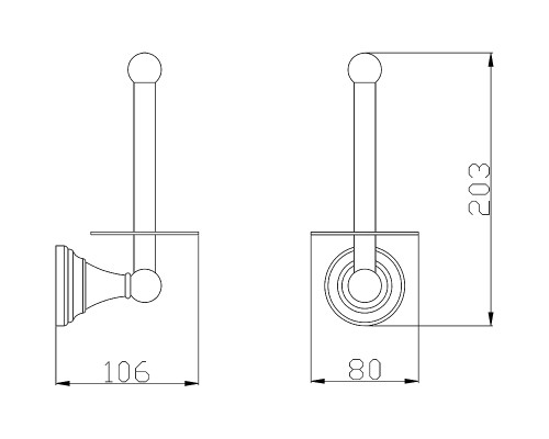 Держатель запасного рулона Rav Slezak Morava MKA0402SM Бронза