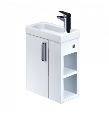 Тумба с раковиной IDDIS Torr 40 подвесная белая полки справа TOR40WRi95K