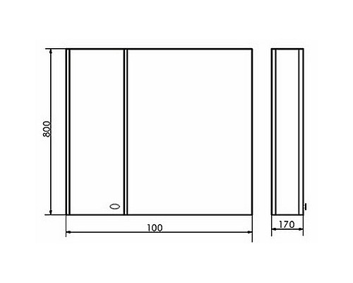 Зеркало со шкафом Comforty Неаполь 100 00004139023 Белое