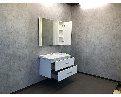 Зеркало со шкафом Comforty Неаполь 100 00004139023 Белое