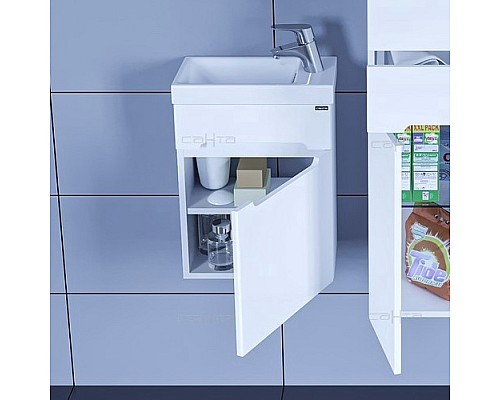 Тумба под раковину СанТа Лондон 40 224017 подвесная Белая