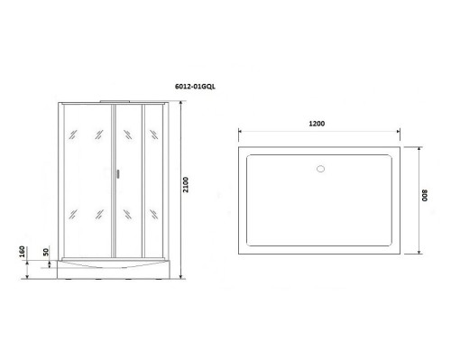 Душевая кабина Niagara Premium NG-6012-01QL 120x80