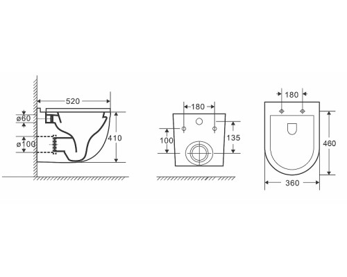 Унитаз Grossman GR-4483S подвесной Белый глянец с сиденьем Микролифт