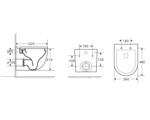 Унитаз Grossman GR-4483S подвесной Белый глянец с сиденьем Микролифт