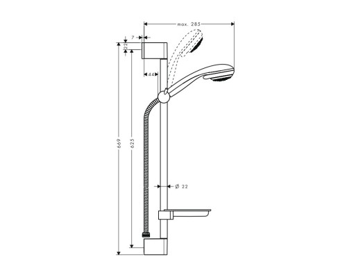 Душевой набор Hansgrohe Crometta 27764000