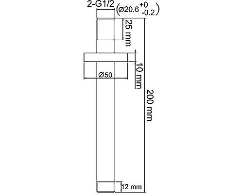 Кронштейн для верхнего душа WasserKRAFT Abens A151 Черный матовый
