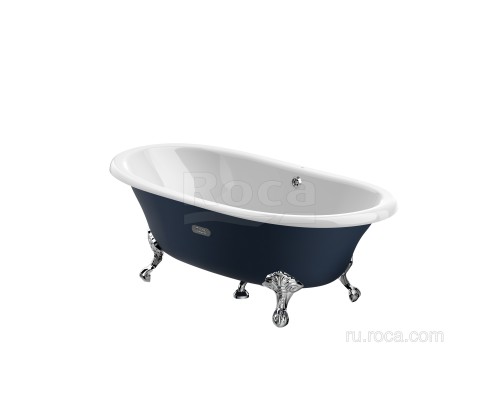 Чугунная ванна Roca Newcast темно-синяя, anti-slip 170x85 233650004