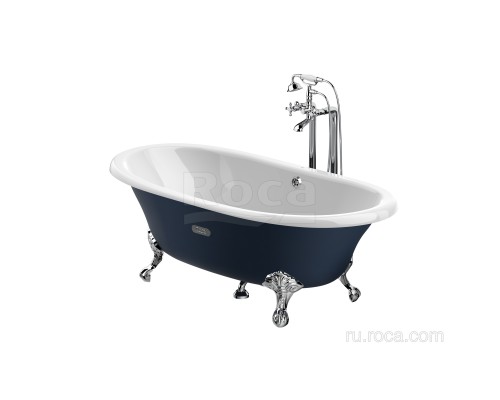 Чугунная ванна Roca Newcast темно-синяя, anti-slip 170x85 233650004