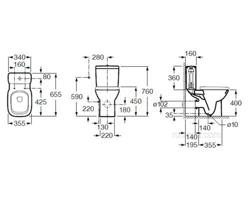 Бачок для унитаза Roca Debba 34199100Y