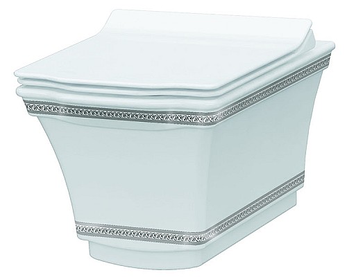 Подвесной Унитаз с узором Boheme 951-CR белый