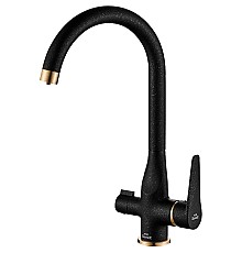 Смеситель для кухни ZorG Steel Hammer SH 910 BLACK BR Черный матовый