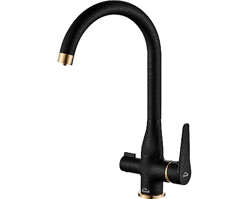 Смеситель для кухни ZorG Steel Hammer SH 910 BLACK BR Черный матовый