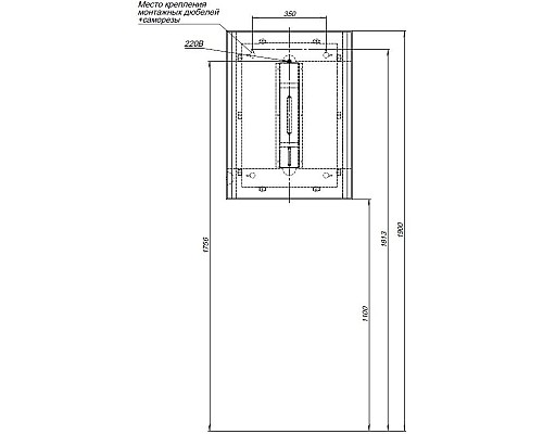 Зеркало Allen Brau Infinity 60 1.21018.BL с подсветкой Черное с сенсорным выключателем