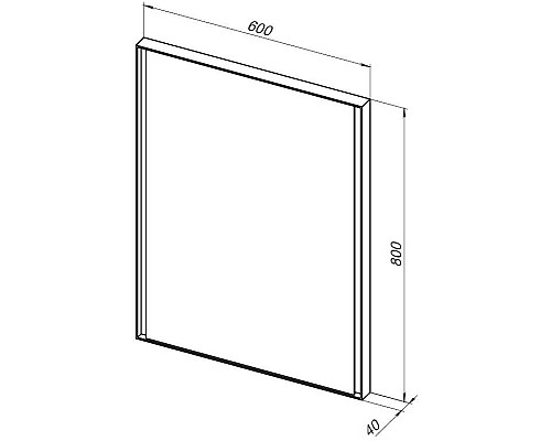 Зеркало Allen Brau Infinity 60 1.21018.BL с подсветкой Черное с сенсорным выключателем