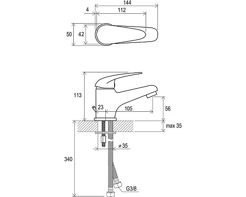 Комплект смесителей Ravak Suzan Set SN 70508019 Хром
