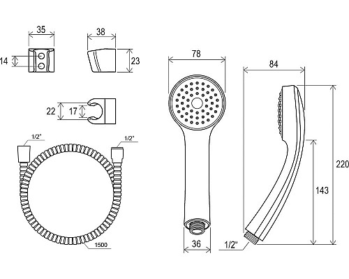 Комплект смесителей Ravak Suzan Set SN 70508019 Хром